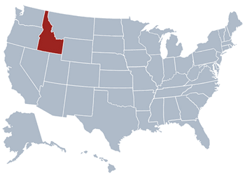 GEO location map of Idaho state