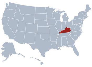 GEO location map of Kentucky state