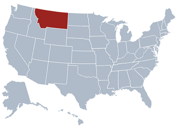 GEO location map of Montana state