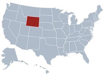 GEO location map of Wyoming state