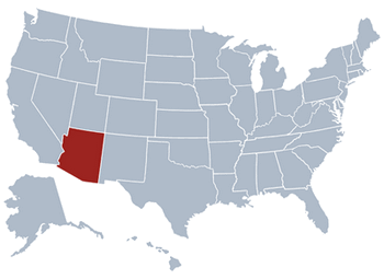 GEO location map of Arizona state