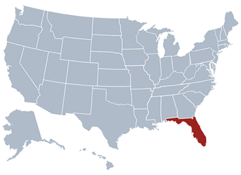 GEO location map of Florida state