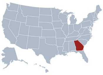 GEO location map of Georgia state