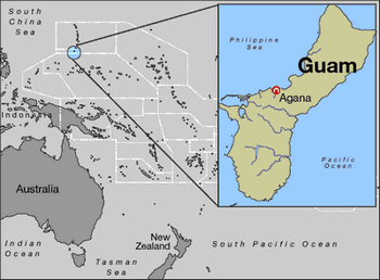 GEO location map of Guam state