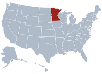 GEO location map of Minnesota state