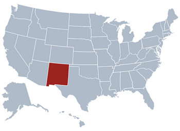 GEO location map of New Mexico state