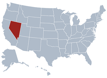 GEO location map of Nevada state