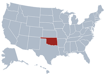 GEO location map of Oklahoma state