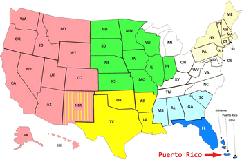GEO location map of Puerto Rico state