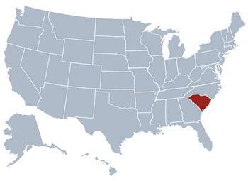 GEO location map of South Carolina state